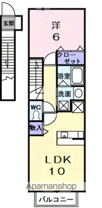 イーグルアイ　壱番館[1LDK/42.37m2]の間取図