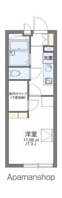 レオパレスＫＯＴＯＥ[1K/20.81m2]の間取図