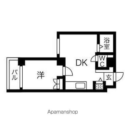 ジュエリー杉並　１０３号室＆２階[1DK/28.01m2]の間取図