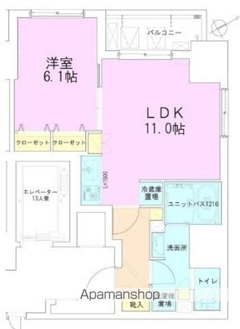 門前仲町レジデンス八番館の間取り写真