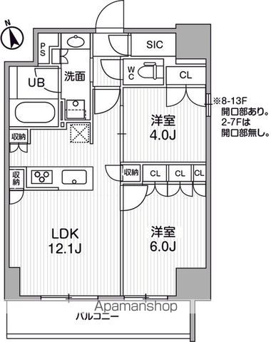 シーズンフラッツ浅草言問通りの間取り