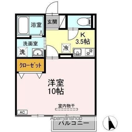モーニンググローリー[1K/30.27m2]の間取図