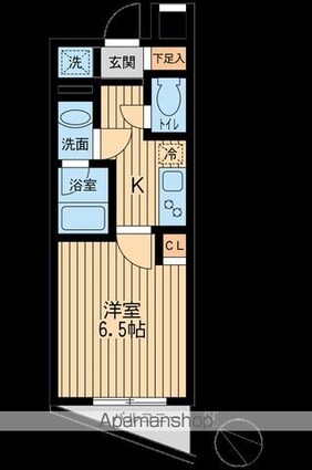 ユニフォート目黒中町[1K/23.4m2]の間取図