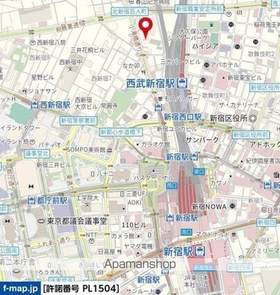 東京都新宿区西新宿７丁目[1LDK/47.74m2]の周辺