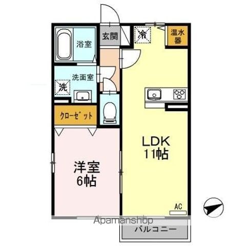 白新線 豊栄駅 徒歩16分 2階建 築23年の間取り写真