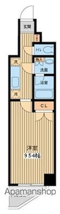 プロスペクト門前仲町[1K/30.46m2]の間取図
