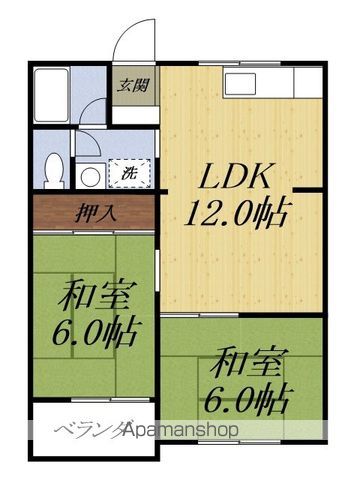 マンション浅名の間取り写真