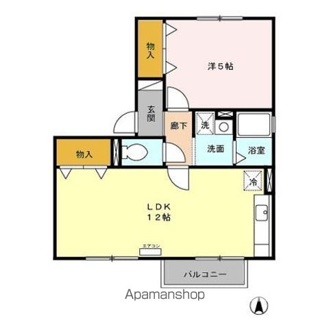 東北本線 岩沼駅 徒歩9分 2階建 築24年の間取り写真