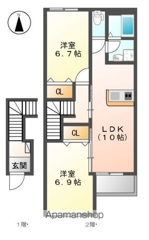 【フェリオ　カーネの間取り】