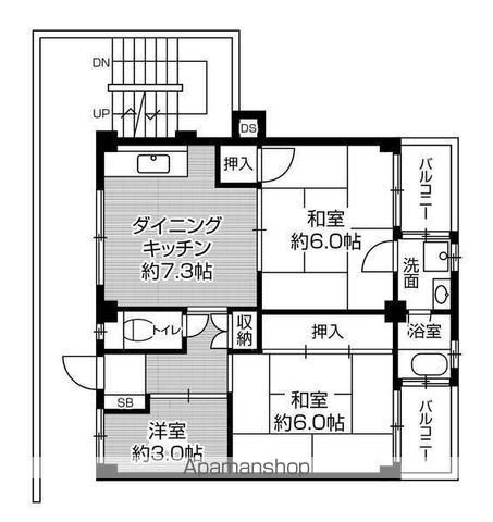 ビレッジハウス私部1号棟の間取り写真