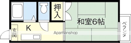 栄谷ハイツⅠ[1K/19.8m2]の間取図