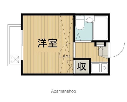 東京都杉並区阿佐谷北５丁目[1K/14.19m2]の間取図