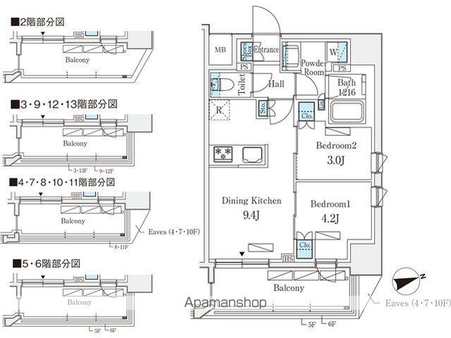 文京区湯島のマンションの間取り