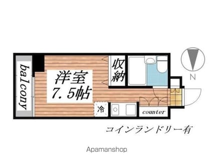 メゾン・ド・エトワール[1K/16.2m2]の間取図