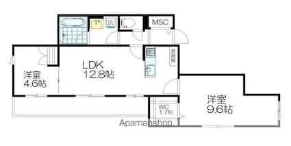（仮称）阿佐谷北４丁目メゾン[2LDK/63.74m2]の間取図