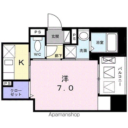 ＡＸＩＡ人形町（アクシア[1K/26.08m2]の間取図
