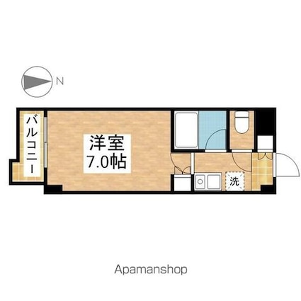 プロクシィ広路本町[1K/21.6m2]の間取図