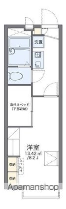 レオパレスＣＯＣＯＮ　Ⅱ[1K/22.35m2]の間取図
