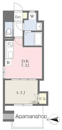 Ｍａｙｆａｉｒ　ＨＯＮＭＡＣＨＩ　ｓｑｕａｒｅ[1DK/31.71m2]の間取図