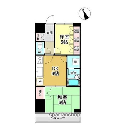 藤美ハイツ[2DK/37m2]の間取図