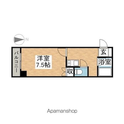 プロクシィ広路本町[1K/24.72m2]の間取図