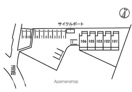 メリーメゾン[2LDK/69.68m2]の配置図