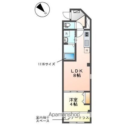 サウダージ[1LDK/34.28m2]の間取図