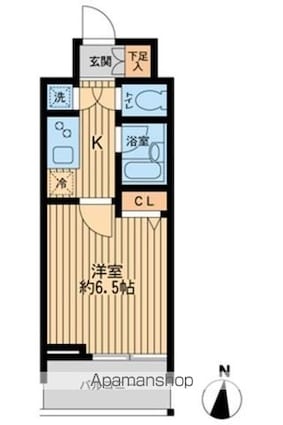 ＨＦ早稲田レジデンス[1K/20.87m2]の間取図