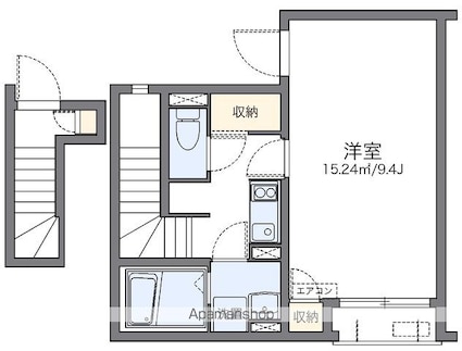 レオネクストドムス[1K/30.44m2]の間取図