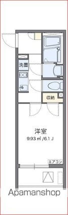 レオネクストローリエ[1K/21.32m2]の間取図