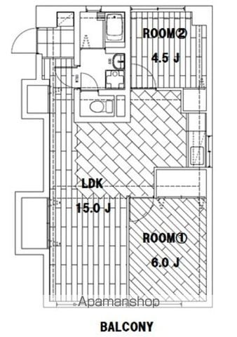 【福岡市博多区堅粕のマンションの間取り】