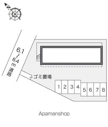 レオパレスＪ・Ｙ[1K/19.87m2]の配置図