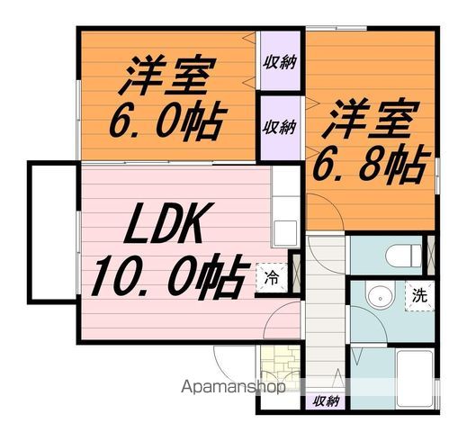 市川市国府台のアパートの間取り