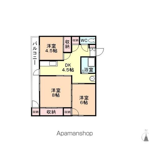 弥生マンションの間取り写真
