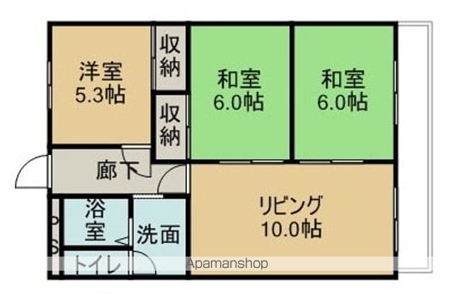 和歌山県和歌山市中之島[3LDK/58.74m2]の間取図