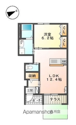 ロイヤル　ソフィア[1LDK/45.42m2]の間取図
