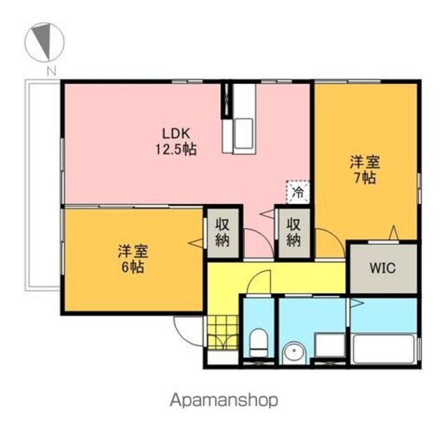 サニーヒル[2LDK/62.1m2]の間取図