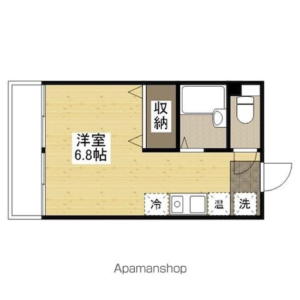 リバーコートＡ[1R/19.4m2]の間取図