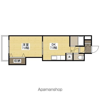 ミッションデルタ[1DK/32.67m2]の間取図