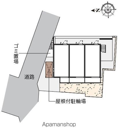 クレイノセイム[1K/21.33m2]の配置図