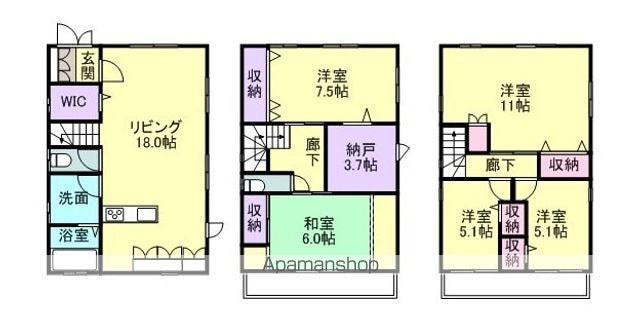 小雑賀一戸建[5SLDK/134.13m2]の間取図