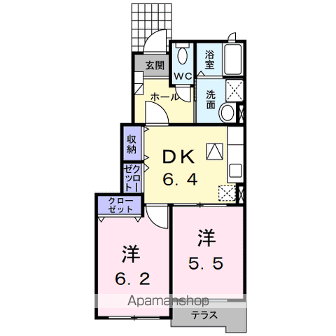 イリス Dの間取り写真