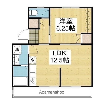 アルト堀江　４号棟[1LDK/38.16m2]の間取図