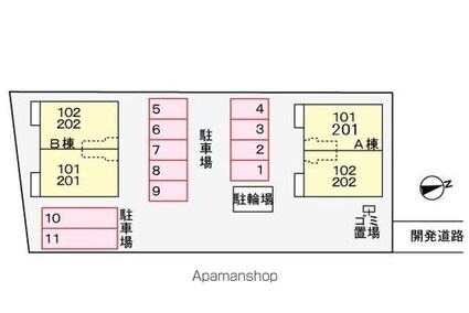 フェリーチェＴ　Ⅰ[1LDK/46.18m2]の配置図