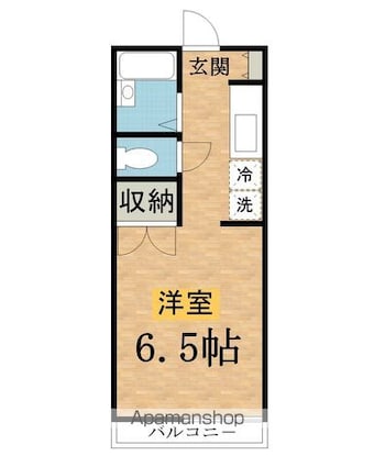 フロント[1R/20.65m2]の間取図