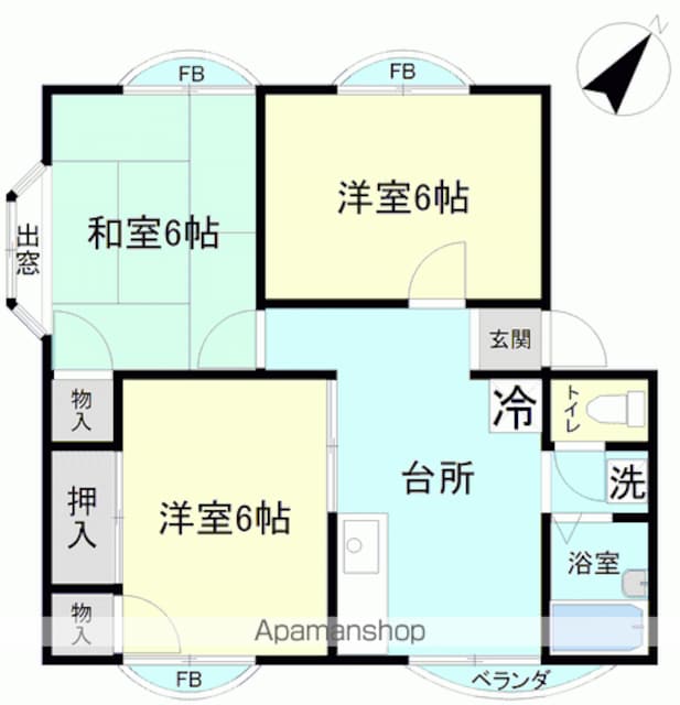 ジュネメゾン[3DK/51.24m2]の間取図