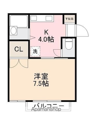 コーポビジョン[1K/23.92m2]の間取図