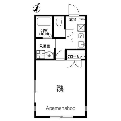 アンプルール　ブワ　杉並[1K/26.49m2]の間取図