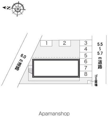 愛知県小牧市中央５丁目[1K/19.87m2]の配置図