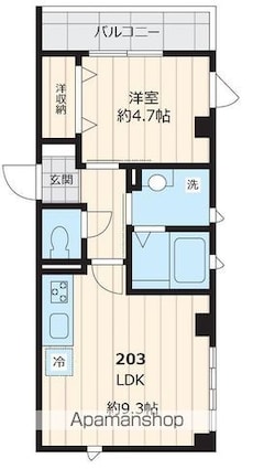メゾンパルク[1LDK/35.06m2]の間取図